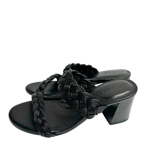 ANNE KLEIN ROBYNN BLACK WOMEN SANDAL HEELS SIZE 6M NEW WITHOUT BOX - Picture 1 of 6